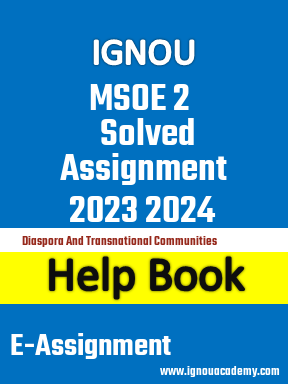 IGNOU MSOE 2 Solved Assignment 2023 2024